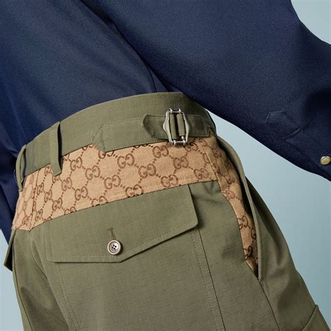 gucci leopard pants|Gucci cargo pants.